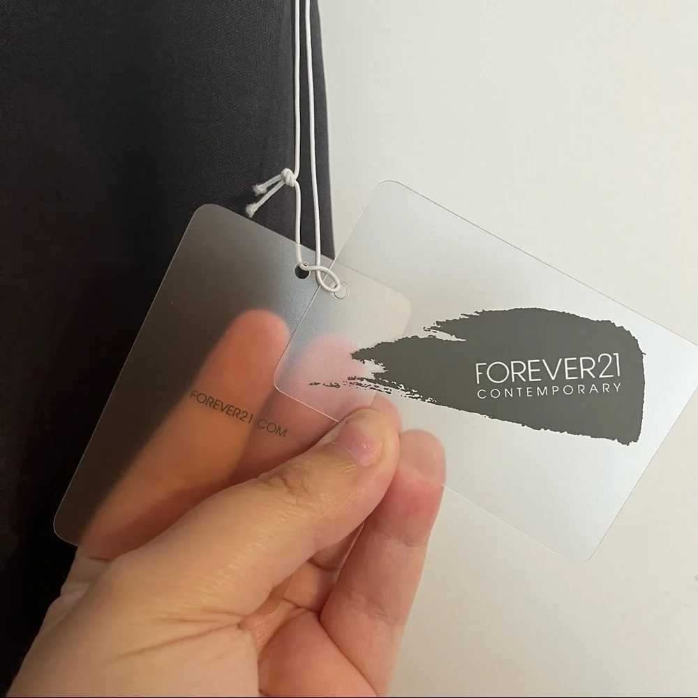 Forever 21 Contemporary | NWT Elastic Skater Mini Skirt in Dark Grey Size L - Picture 6 of 11